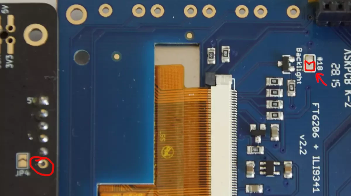 connect backlight control PiTFT solder jumper for backlight control